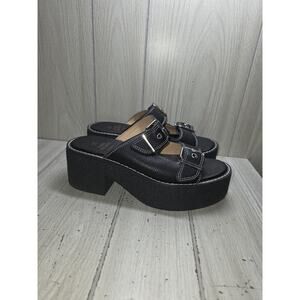 OASIS SOCIETY Chunky Y2K Style Gabriella Dual Buckle Lifted Sandal New Size 8